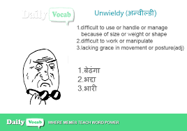 Unwieldy meaning in Hindi with Picture via Relatably.com