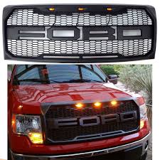 2009 2010 2011 2014 Ford F 150 Front Bumper Hood Grille Gray