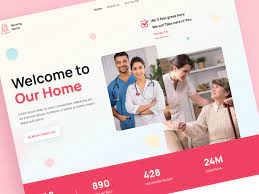nursing home landing page design uplabs