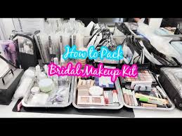 how to pack your bridal makeup kit