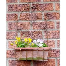 wall mounted rustic ornate planter