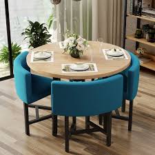 40 round wooden 4 person dining table