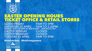 Check the store locator here to find the nearest asda to you and the specific opening. Town S Easter 2019 Opening Hours News Huddersfield Town