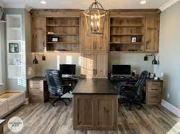 Office With Double Desk And Peninsula