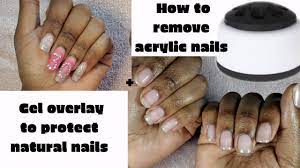 how to remove acrylic nails using a