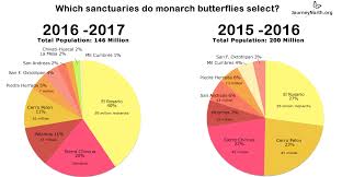 Graph Compare Monarch Butterfly Winter Population Size