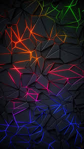 3d rgb neon lights iphone wallpaper hd