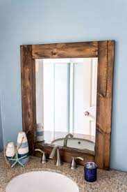 diy rustic bathroom mirror