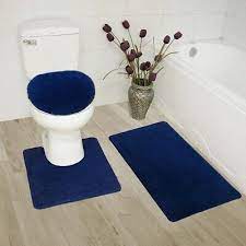 3pc Bathroom Set Rug Contour Mat Toilet