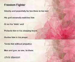 freedom fighter poem by chris dawson