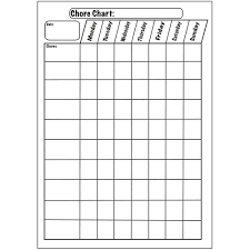 Big Magnetic Plain Chore Chart 12x15