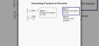 how to convert fractions to percents in