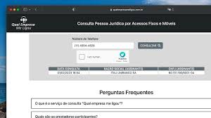 qual empresa me ligou novo site