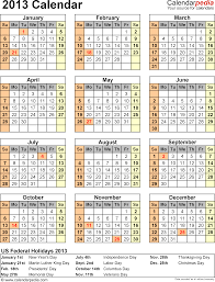 2013 Calendar Word 11 Free Printable Word Templates Docx