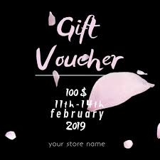 Valentines Gift Voucher Online Card Template Postermywall