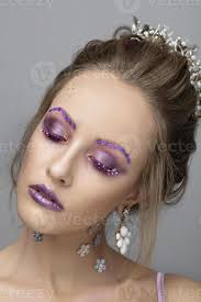 eyes closed fashion makeup woman