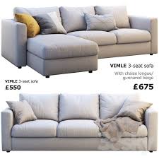 3d models sofa ikea vimle 2 options