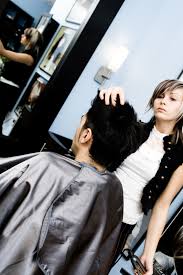 hair stylist at an upscale salon