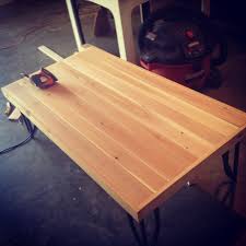diy cedar table top on pre existing