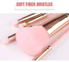 pink crystal makeup brushes