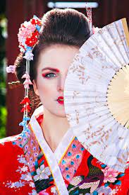 beautiful in geisha costume