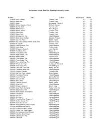 book list by levels modesto city s