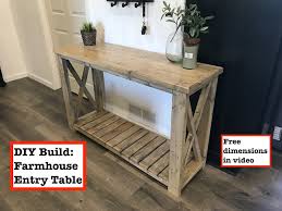 Farmhouse Entry Table How To Build And