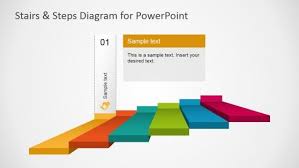 Powerpoint Diagram Stairs First Step Highlight Diagram