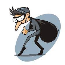 funny cartoon thief vector material 01