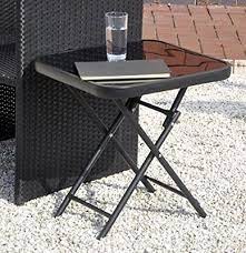 Black Coffee Side End Table Glass
