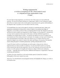 writing assignment or assignment the argumentative essay 