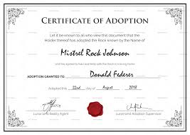 Free Printable Adoption Certificate Mult Igrycom Sample
