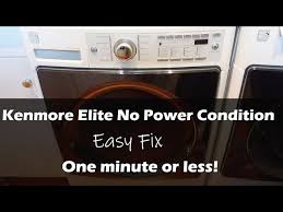 kenmore elite front load washer reset