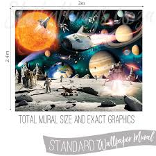 Space Adventure Wall Mural Planets