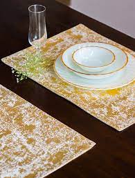 Gold Cotton Table Mats