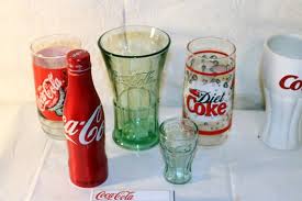 Lot Of 5 Coca Cola Drinking Glasses Tin