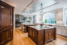 It is best to work in sections. Glazed White Kitchen Cabinet With Walnut Islands And Pantry Traditional Kitchen Boston By K International Woodworking Houzz