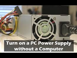 how to turn on a computer power supply