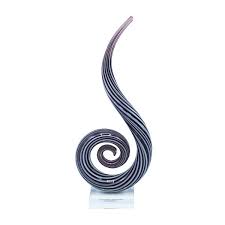 thin murano glass swirl sculpture