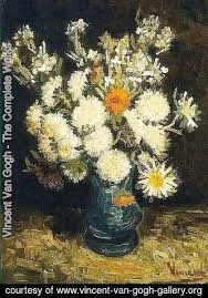 Located at gemeentemuseum den haag. Flowers In A Blue Vase By Vincent Van Gogh Oil Painting Vincent Van Gogh Gallery Org