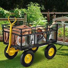 Vevor 12 8 Cu Ft Steel Garden Cart