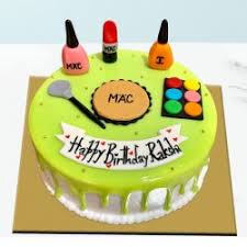 send happy birthday makeup theme cake