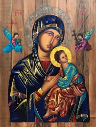 Na igreja ortodoxa é conhecida como mãe de deus da paixão, ou ainda, a virgem da paixão. Josane Pasiani Artista Plastica Nossa Senhora Do Perpetuo Socorro J161