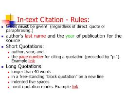 APA Style  th Edition  In Text Citations  Quotations  and     APA Block QuoteWhen citing quotations    