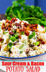 Added more than called for though. Sour Cream And Bacon Potato Salad Spicy Southern Kitchen