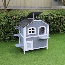Hanover Outdoor Cat House With 2 Levels