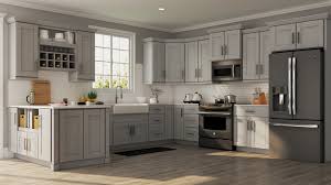 shaker specialty cabinets in dove gray