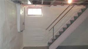 spray foam applied to basement walls