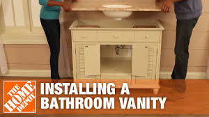 In this live stream i walk you down the bathroom vanity aisle at the home depot near me and show you all the particle board bathroom vanity caveats to watch. Installing A Bathroom Vanity Easy Bath Updates The Home Depot Youtube
