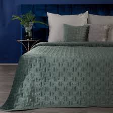 Luxury Green Velvet Bedspread 220x240cm